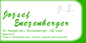 jozsef enczenberger business card